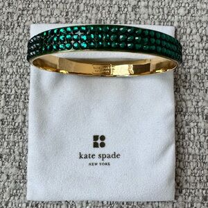 Kate Spade Green and Gold Crystal Bangle